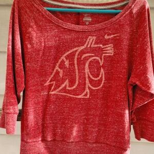 Medium Washington Cougar 3/4 Sleeve Nike Off-Shoulder Tshirt